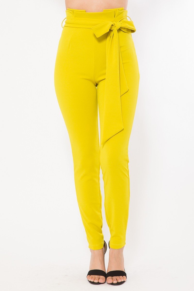 High Waist Fashion Bow Pants