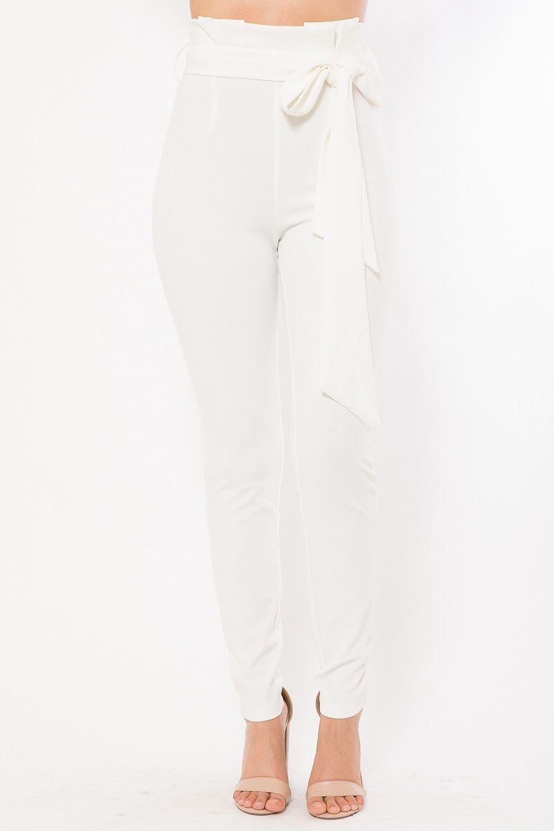 High Waist Fashion Bow Pants