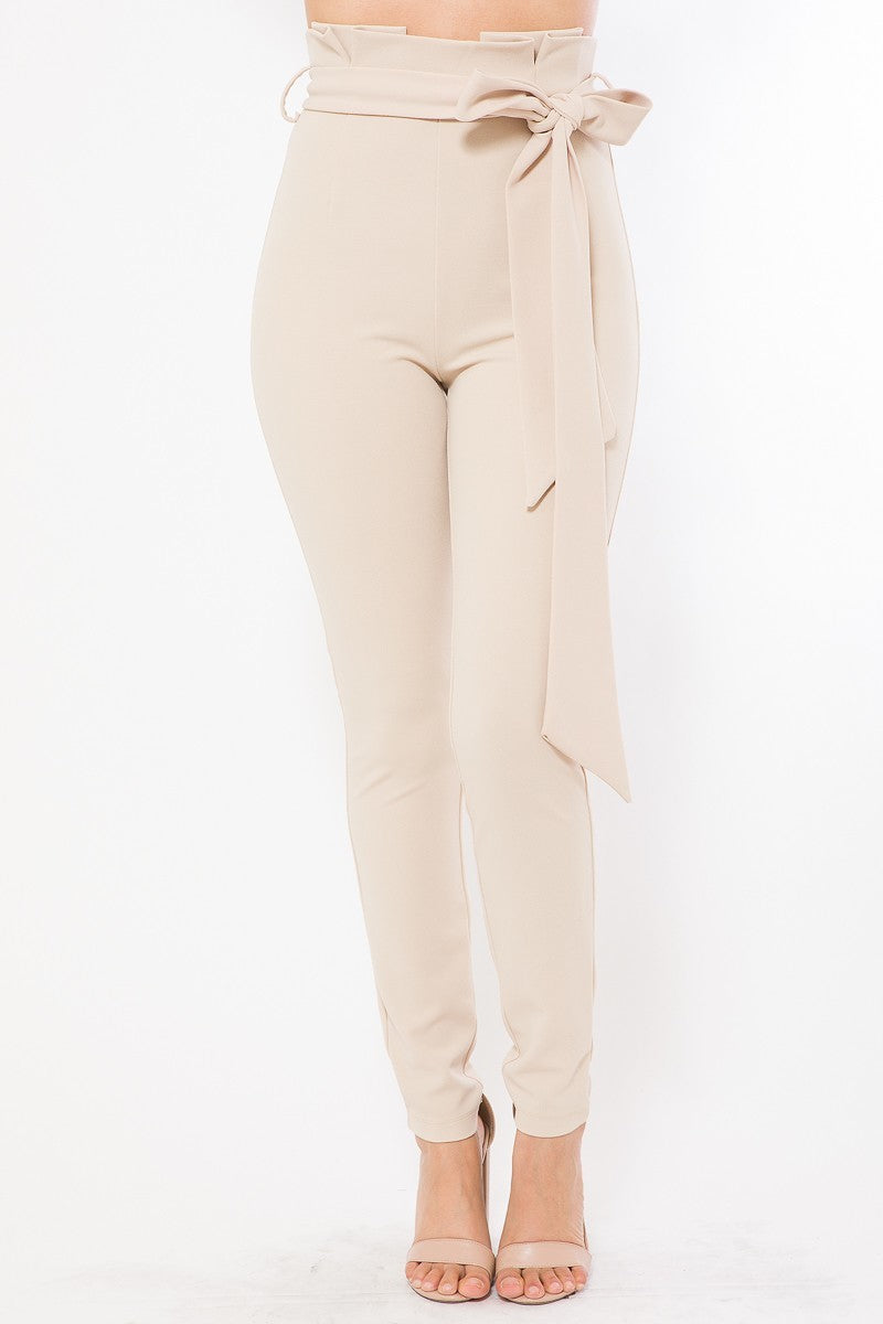 High Waist Fashion Bow Pants