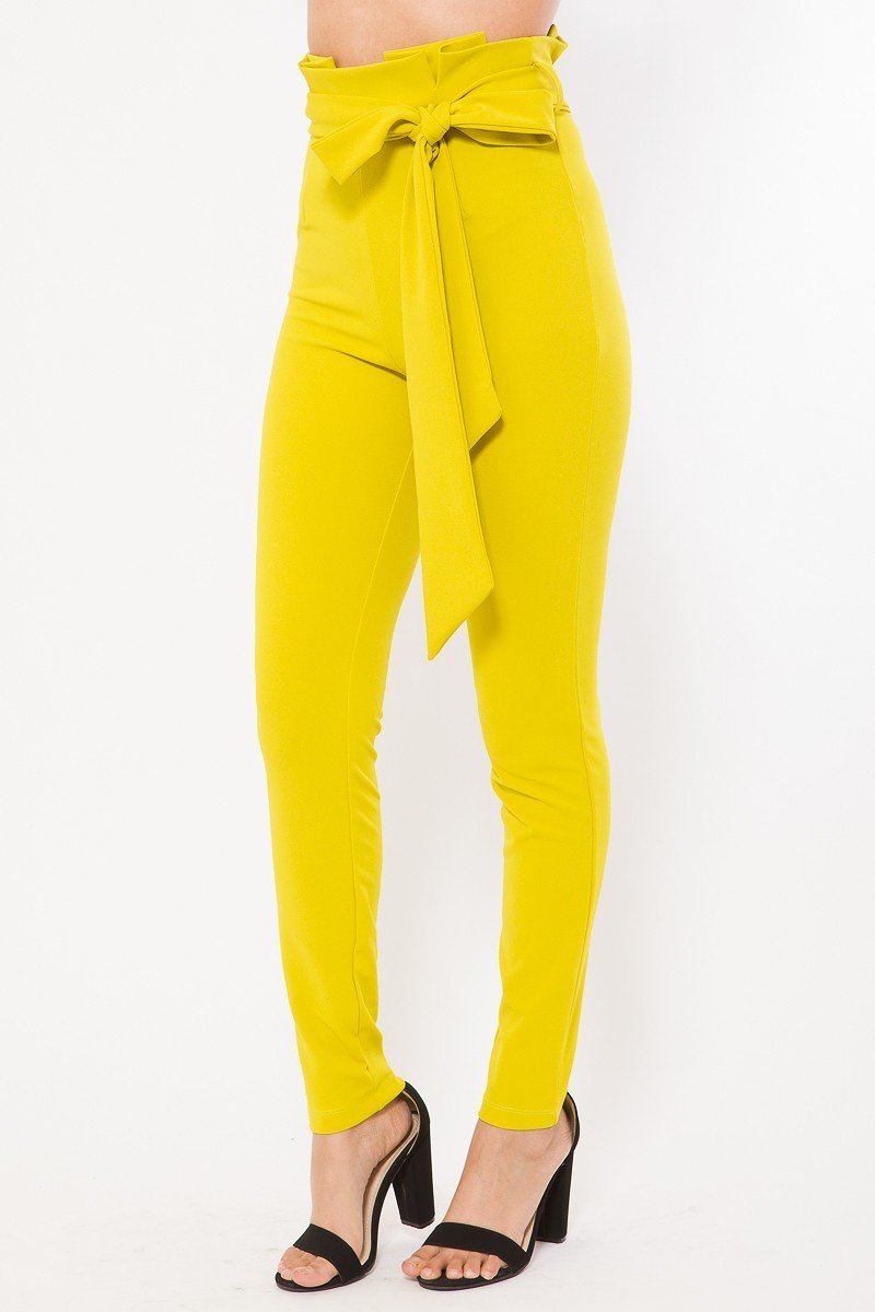 High Waist Fashion Bow Pants