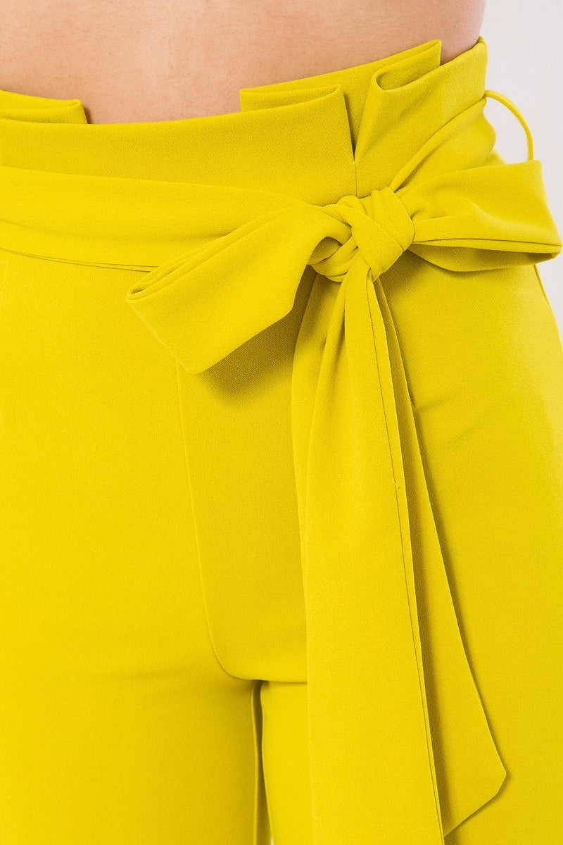 High Waist Fashion Bow Pants