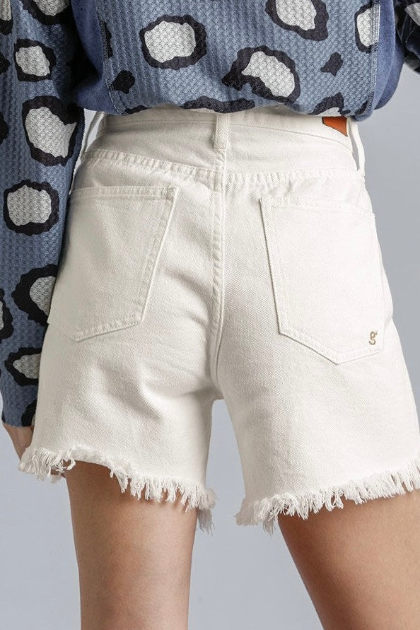 Raw Hem Denim Shorts