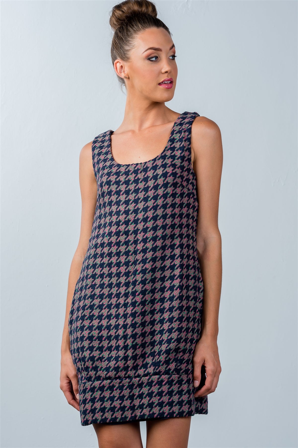 Houndstooth Mini Dress