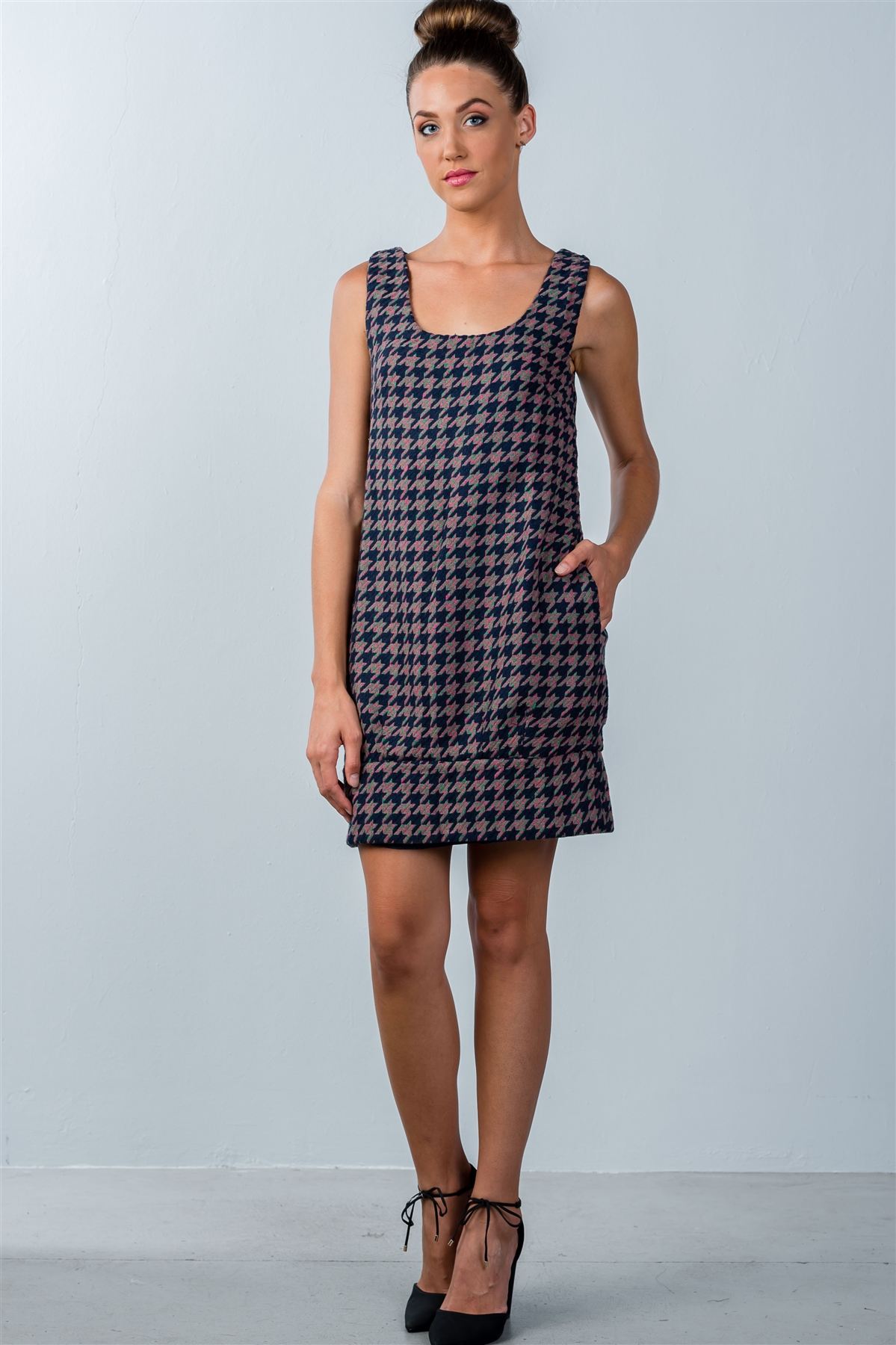 Houndstooth Mini Dress