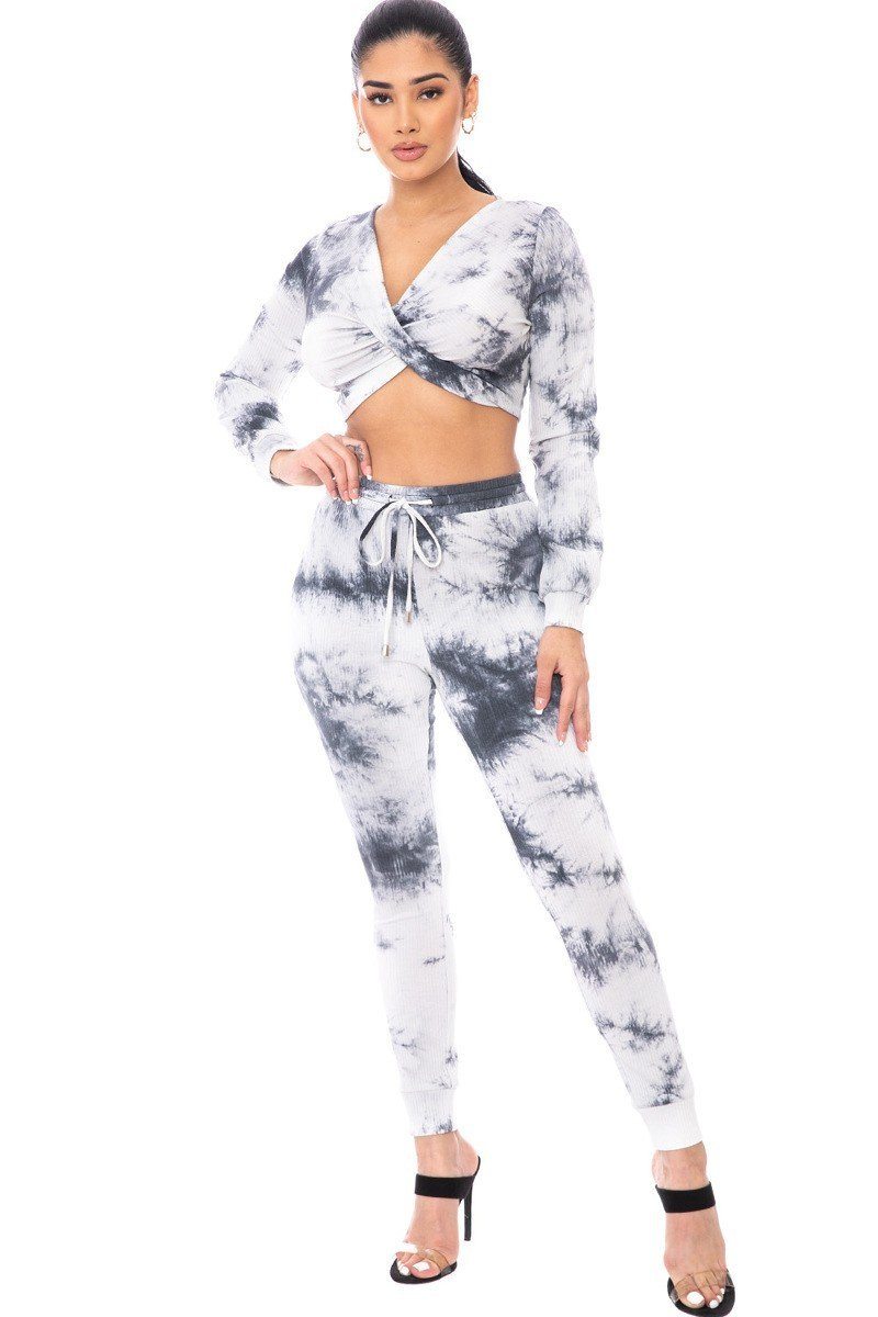 2-Piece Tie Dye Ribbed Set