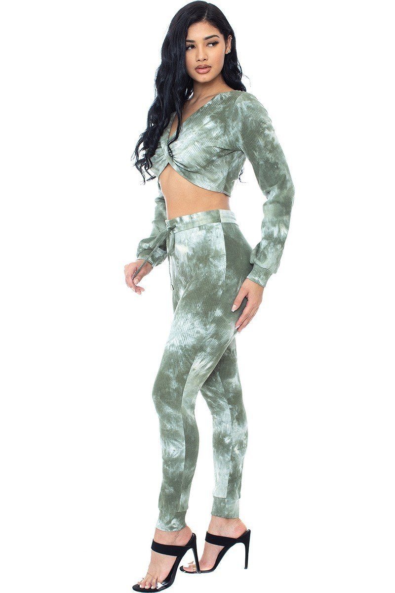 2-Piece Tie Dye Ribbed Set