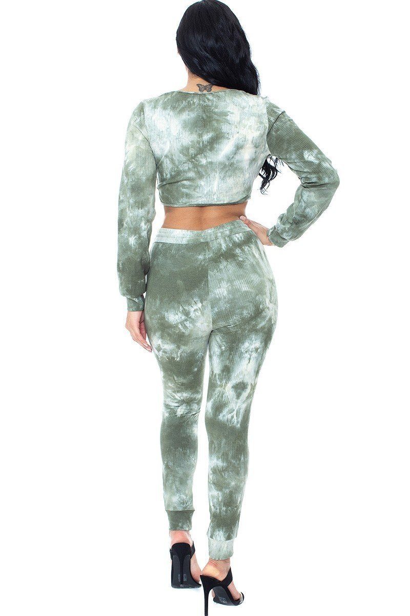 2-Piece Tie Dye Ribbed Set