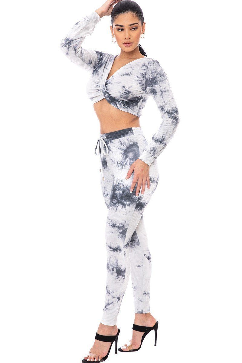 2-Piece Tie Dye Ribbed Set