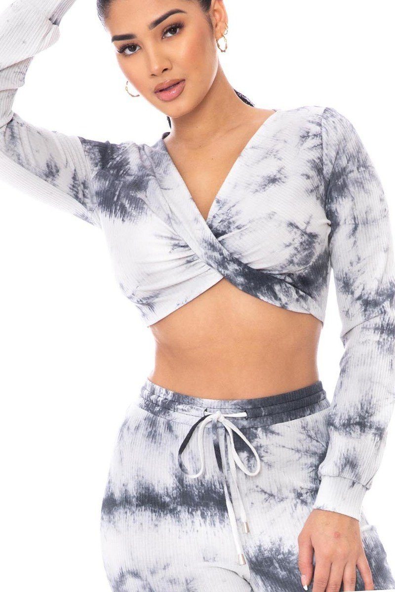 2-Piece Tie Dye Ribbed Set