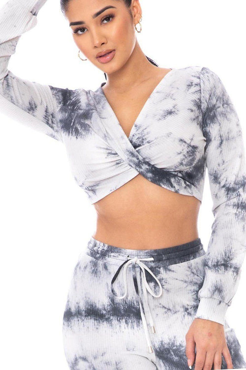 2-Piece Tie Dye Ribbed Set