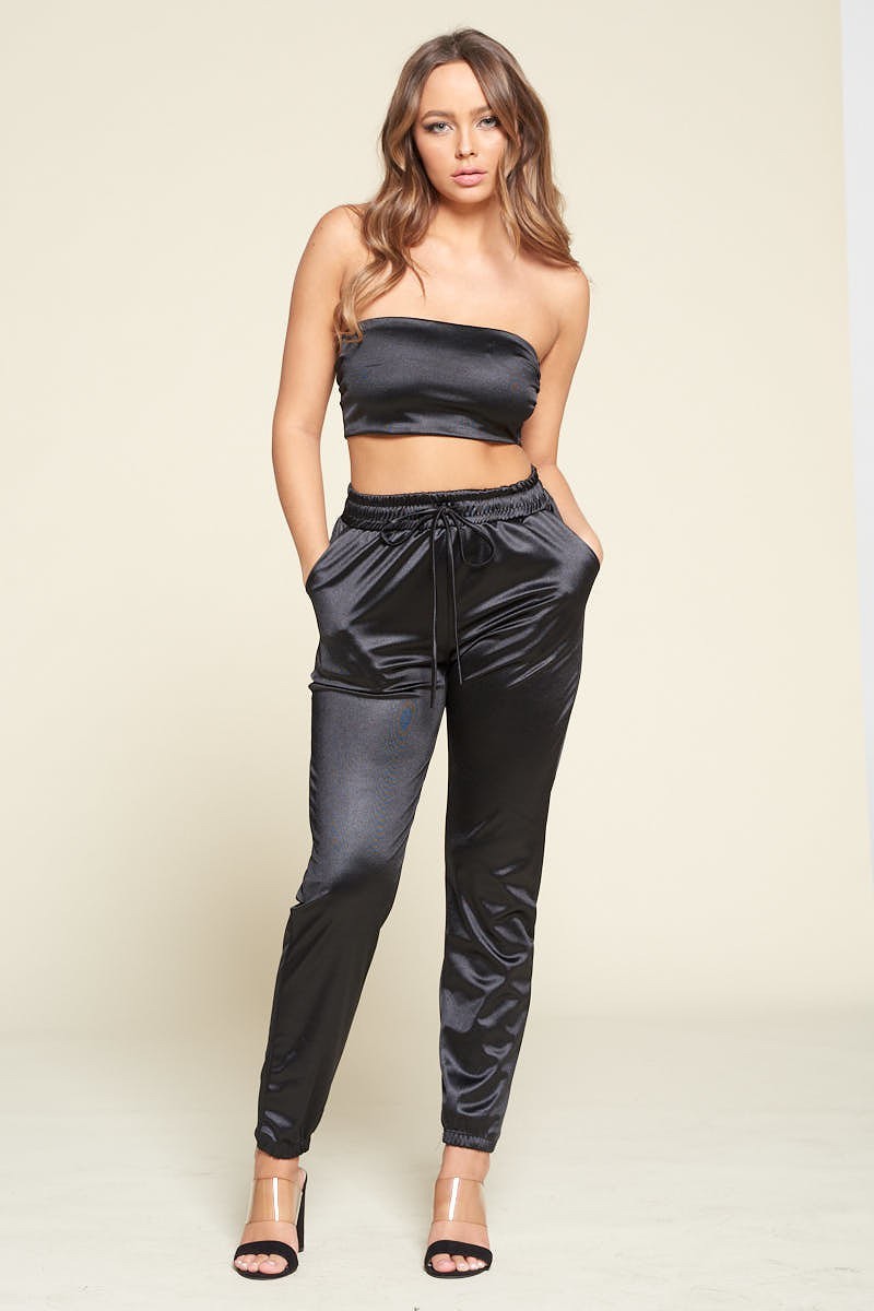 2-Piece Satin Set