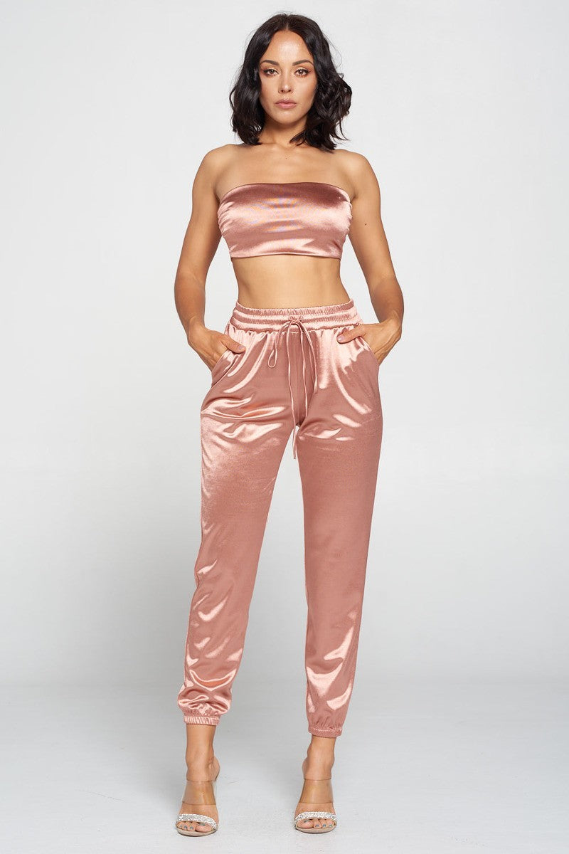 2-Piece Satin Set