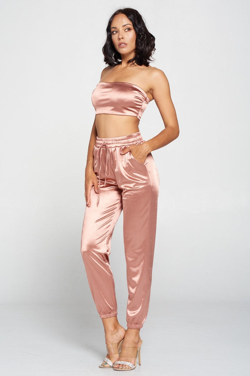 2-Piece Satin Set