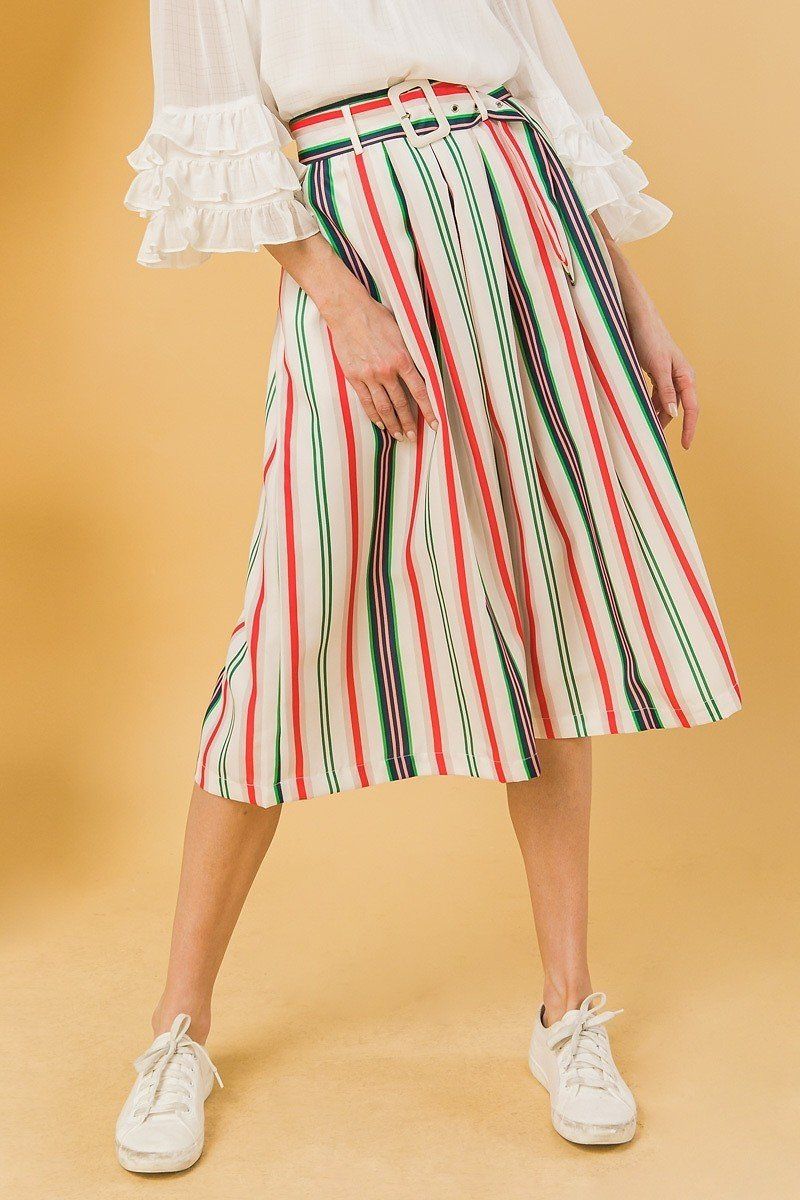 Woven Midi Skirt