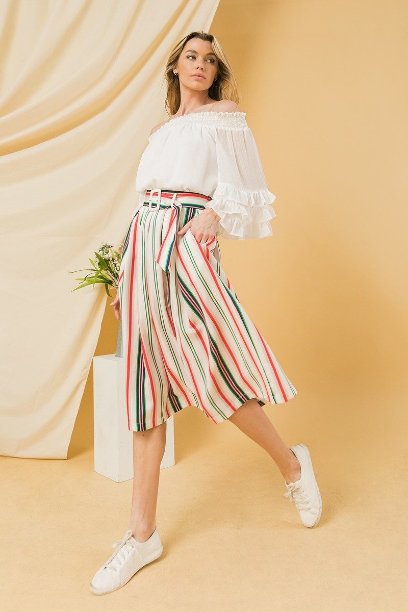 Woven Midi Skirt