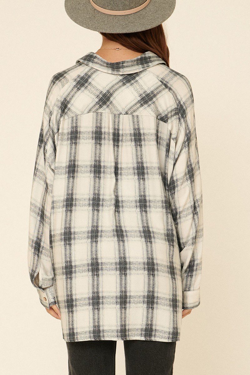 Soft Oversized Plaid Shirt