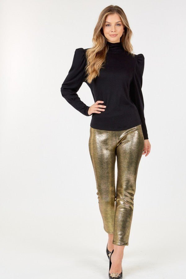 Animal Skin Vinyl Ankle Pants - Cherry Angel