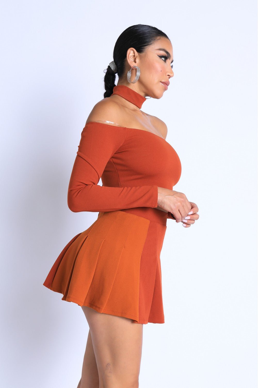 Choker Off-shoulder Top Set - Cherry Angel