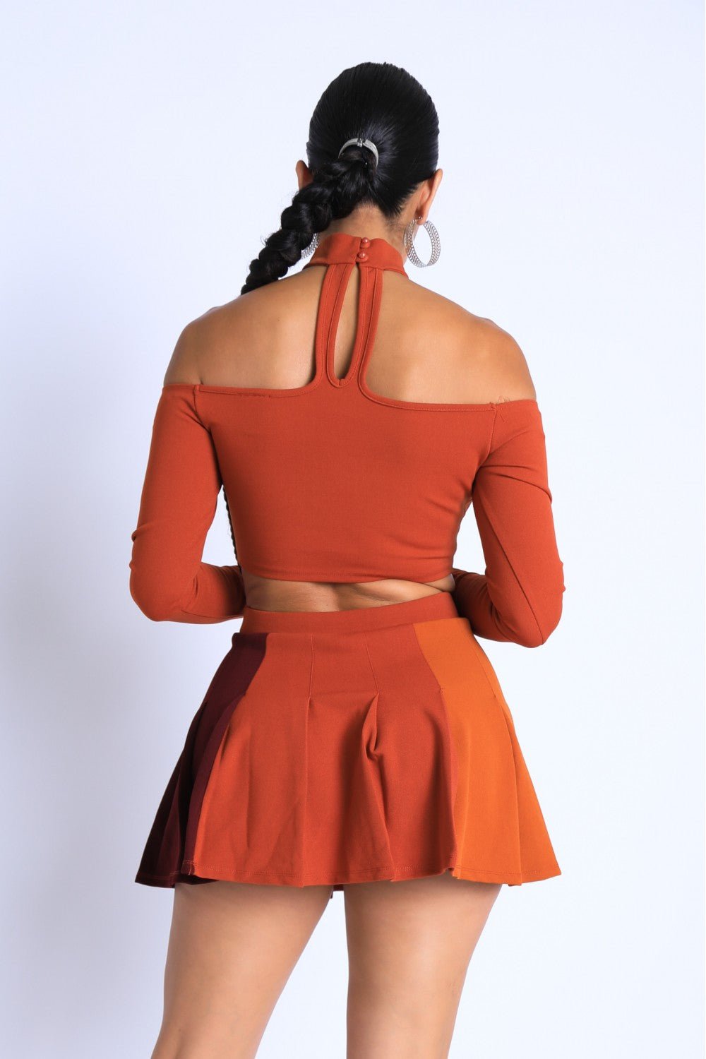 Choker Off-shoulder Top Set - Cherry Angel