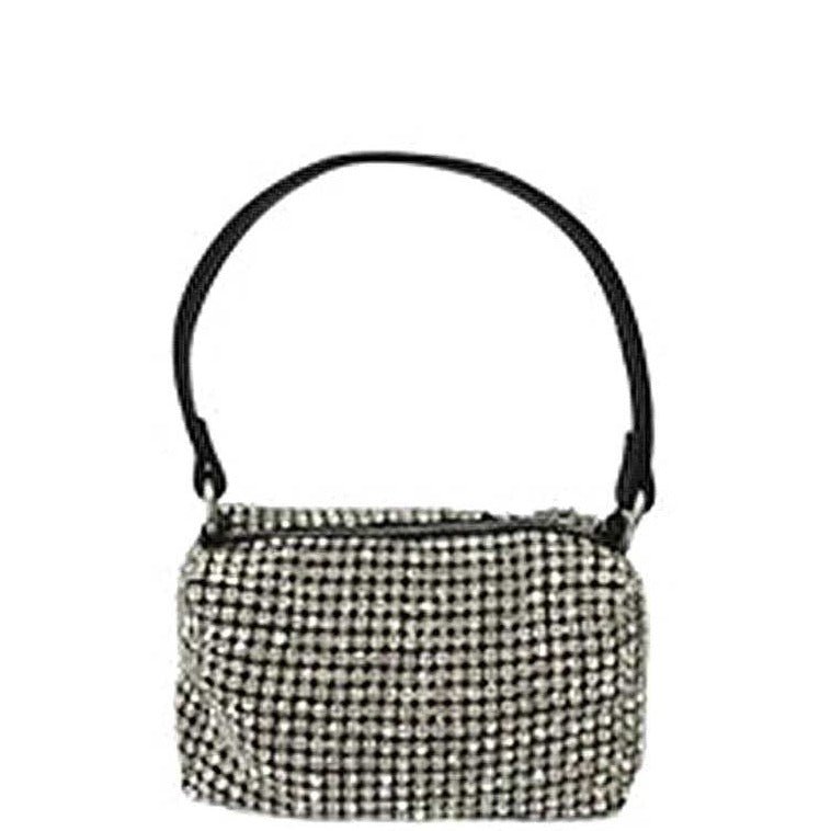 Fashion Chic Rhinestone Handle Clutch Bag - Cherry Angel
