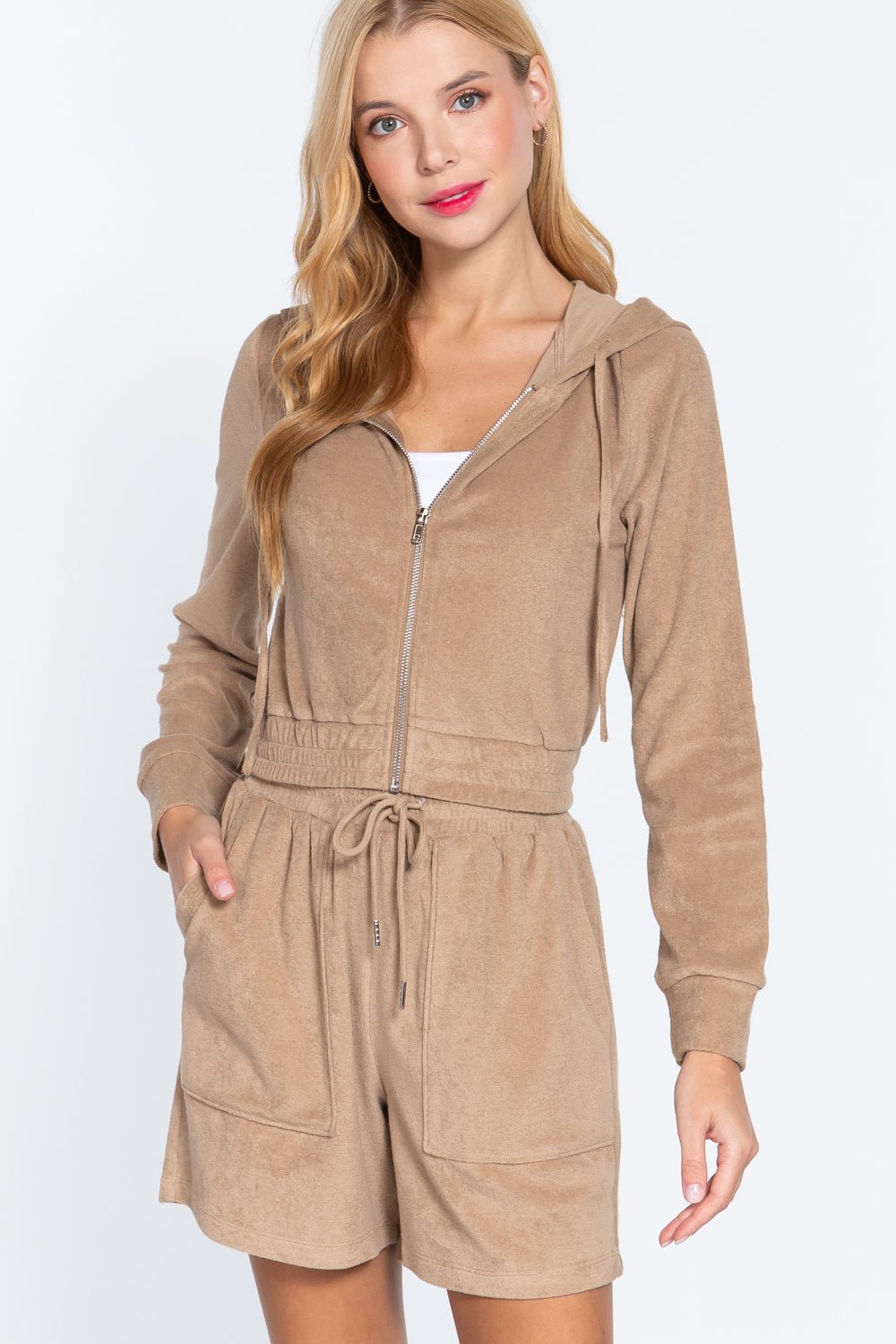 Hoodie Terry Towelling Jacket - Cherry Angel